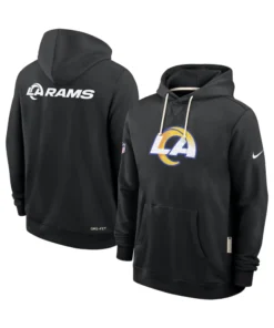 Los Angeles Rams Sideline Standard Issue Initial Home Black Hoodie