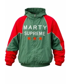 Marty Supreme Green And Red Mexico Hooded Jacket
