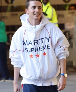 Marty Supreme Timothee Chalamet White Jacket