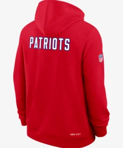 New England Patriots Rewind Club Pullover Red Hoodie
