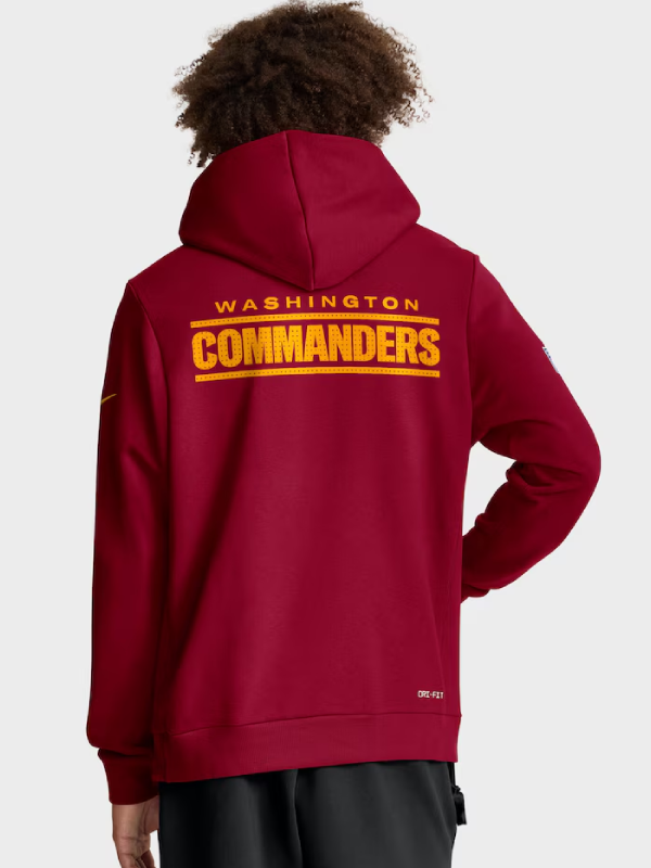 Washington Commanders Burgundy Sideline Standard Issue Initial Home Hoodie