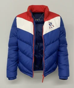 New England Patriots Multi Color Puffer Jacket