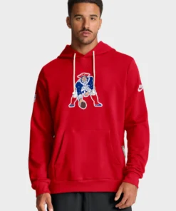 New England Patriots Red Sideline Hoodie
