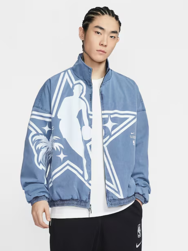 2026 NBA All-Star Game On-Court Full-Zip Game Blue Jacket