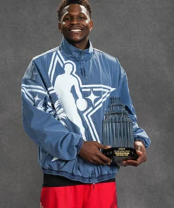 Anthony Edwards NBA All Star Game 2026 Warm Up Blue Jacket