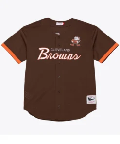 Cleveland Browns Mitchell & Ness Brown Head Coach Mesh Jersey