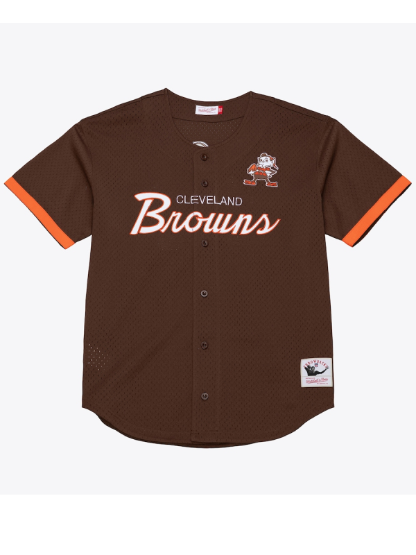 Cleveland Browns Mitchell & Ness Brown Head Coach Mesh Jersey