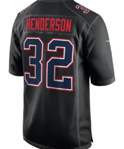New England Patriots Black TreVeyon Henderson Super Bowl LX Jersey
