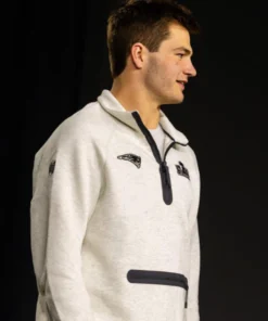 Opening Night New England Patriots Gray Super Bowl LX Fleece Half-Zip Sweatshirt