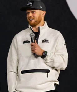 Opening Night Seattle Seahawks Gray Super Bowl LX Fleece Half-Zip Sweatshirt