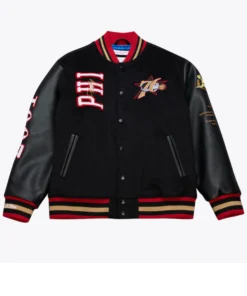 Philadelphia 76ers Mitchell & Ness Black Hardwood Classics 76 Jacket