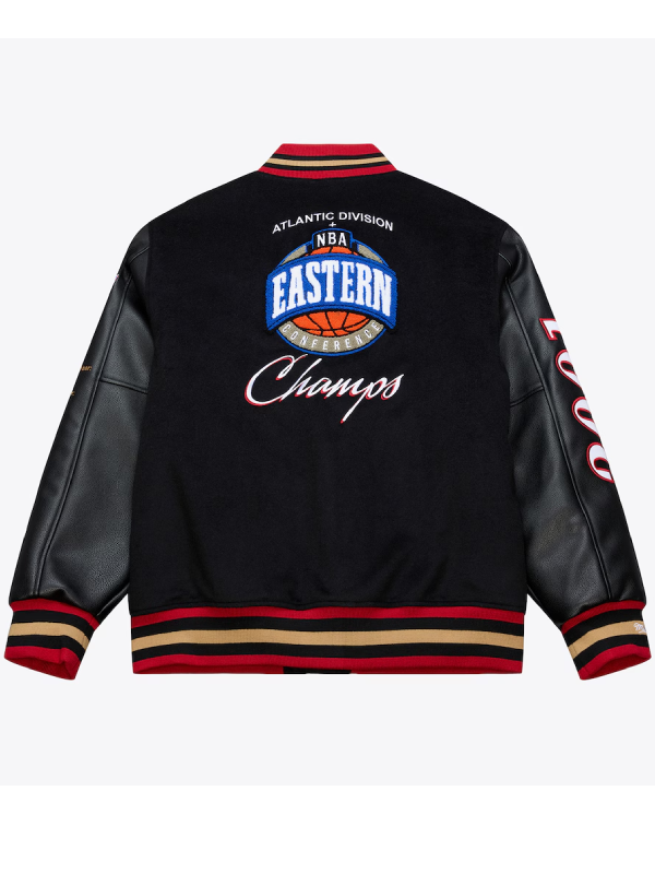 Philadelphia 76ers Mitchell & Ness Black Hardwood Classics 76 Originals Collection Varsity Jacket