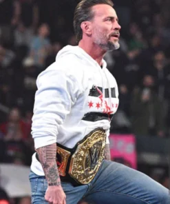 CM Punk Best In The World White Pullover Hoodie