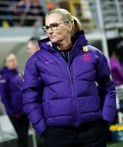 Sarina Wiegman 2027 FIFA Womens World Cup Qualifier Purple Puffer Jacket