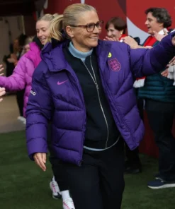 Sarina Wiegman Puffer Purple Jacket