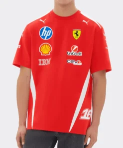 Scuderia Ferrari Charles Leclerc Puma 2026 Red T-Shirt