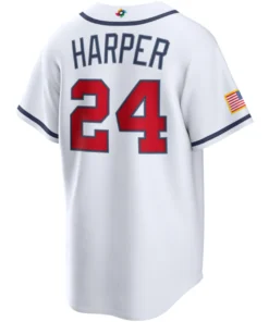 USA Baseball 2026 Bryce Harper World Baseball White Classic Jersey