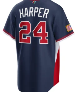 USA Baseball Navy Bryce Harper 2026 World Baseball Classic Jersey
