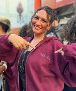 Euphoria Rue Maroon Zip Hoodie