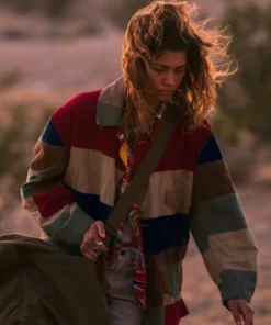 Euphoria Season 3 Zendaya Colorblock Jacket