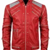 Jaafar Jackson Michael 2026 Red Leather Jacket