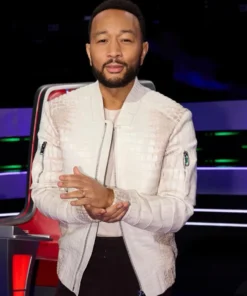 John Legend The Voice Season 26 Crocodile Leather Jacket