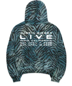 Justin Bieber Skylrk Coachelly Zebra Hoodie