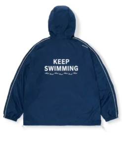 Keep Swimming BTS Blue Zipper Jacket
