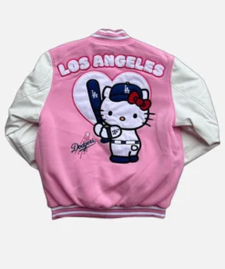 Los Angeles Dodgers x Hello Kitty Pink Bomber Jacket
