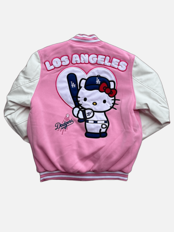 Los Angeles Dodgers x Hello Kitty Pink Bomber Jacket