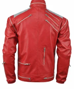 Michael Jaafar Jackson 2026 Red Leather Jacket