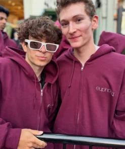 Euphoria S03 Rue Maroon Zip Hoodie