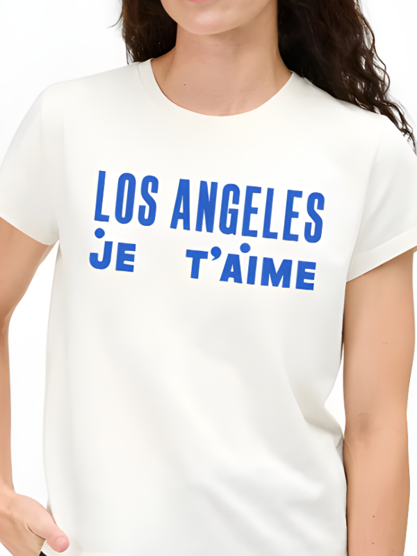 Shrinking S03 Christa Miller Los Angeles Je Taime White T-Shirt