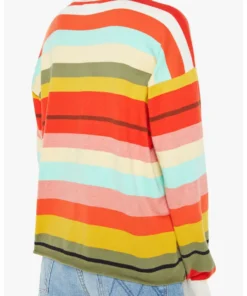 Shrinking S03 Christa Miller Multi Striped Polo Sweatshirt