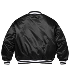 Supreme Champion Satin Varsity Jacket Black