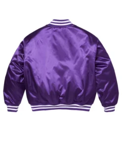 Supreme Champion Satin Varsity Jacket Purple