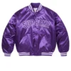Supreme Champion Satin Varsity Purple Jacket