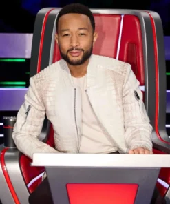 The Voice John Legend Crocodile Leather Jacket