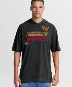 Washington Commanders Black Tri-Blend Hooded T-Shirt