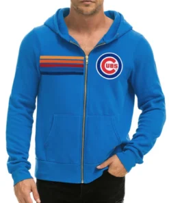 Chicago Cubs 2026 Aviator Nation MLB Zip Blue Hoodie
