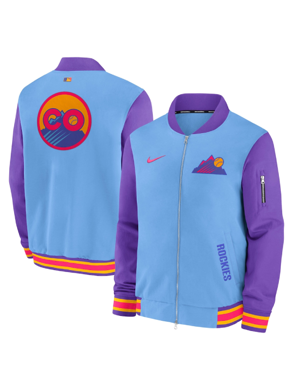Colorado Rockies Light Blue_Purple 2026 City Connect Jacket