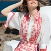 Emily In Paris S06 Lily Collins Embroidered Shirt