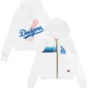 LA Dodgers Aviator Nation x MLB White Five Stripe Hoodie