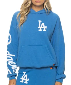 Los Angeles Dodgers 2026 Aviator Nation MLB Blue Relaxed Pullover Hoodie