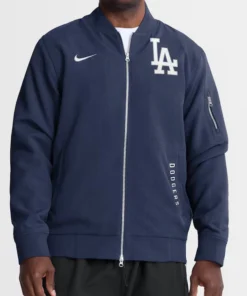 Los Angeles Dodgers Navy Dugout Bomber Jacket