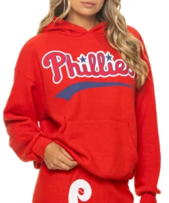 Philadelphia Phillies Aviator Nation MLB Red Relaxed Tri-Blend Hoodie