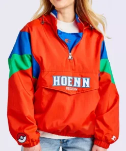 Pokémon x Target Half-Zip Multicolor Hoenn Starter Pullover Red Jacket