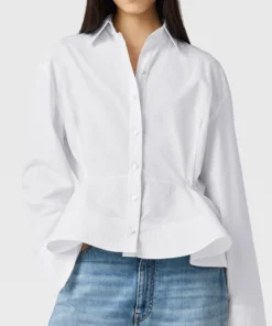 Poplin Peplum Taylor Swift White Shirt