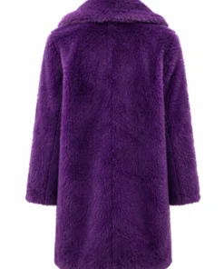 Purple Colorado Rockies Faux Fur Coat