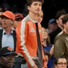 Timothee Chalamet 2026 Knicks Game Bomber Jacket